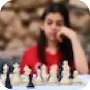 lady playing chess